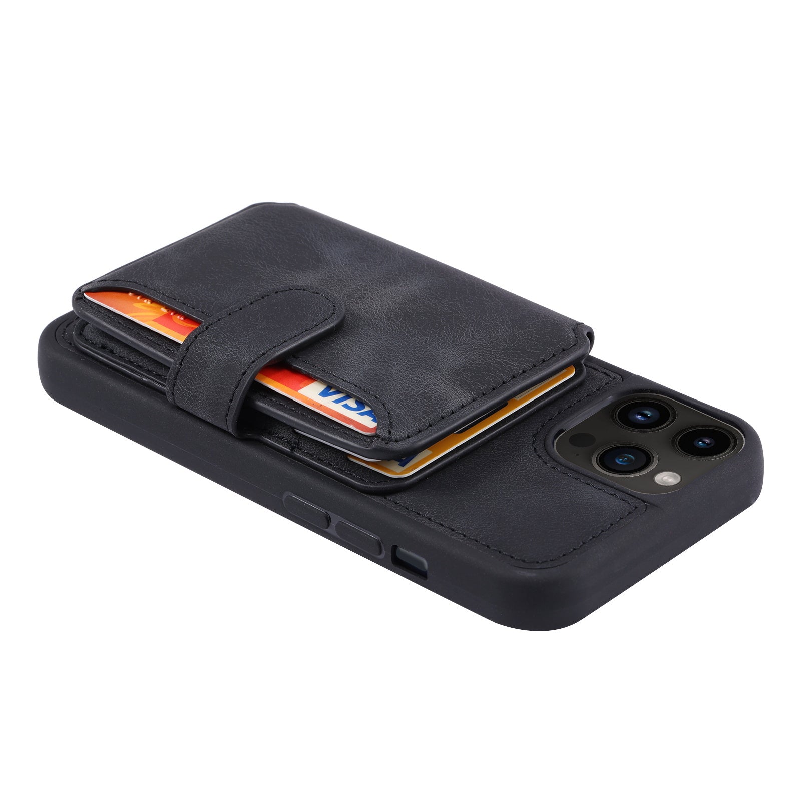 For iPhone 14 Pro Max Phone Wallet Case RFID Blocking Leather Coated TPU Kickstand Cover For iPhone 14 Pro Max Phone Wallet Case RFID Blocking Leather Coated TPU Kickstand Cover